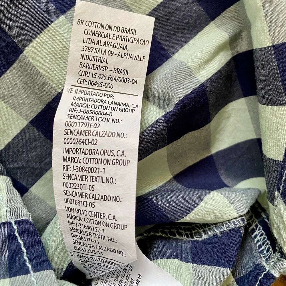 NWT Cotton On Kids Boys Plaid Long Sleeve Button Up Size 6 - Picture 13 of 13